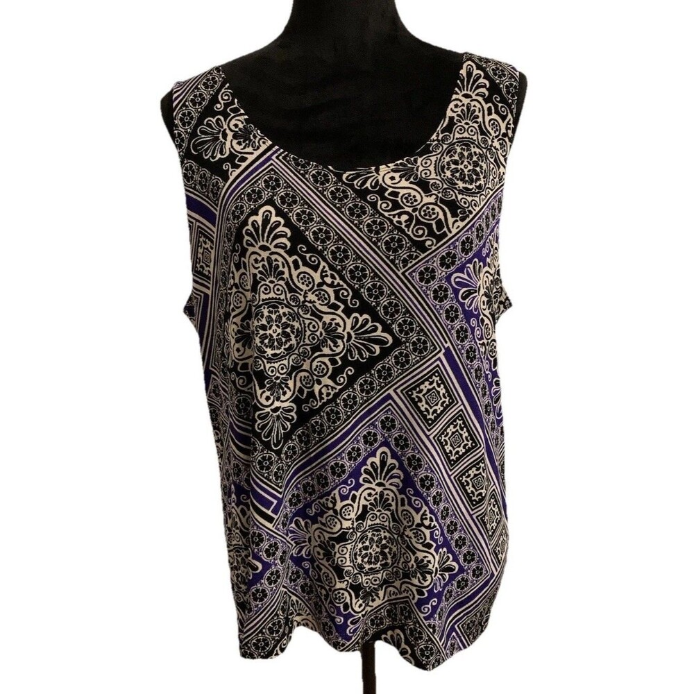 Chicos Travelers Size 3 Top Womens XL Tank Slinky Stretch Layering